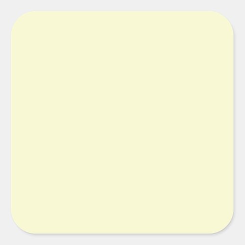 Ivory Off_White Solid Color Background Template Square Sticker