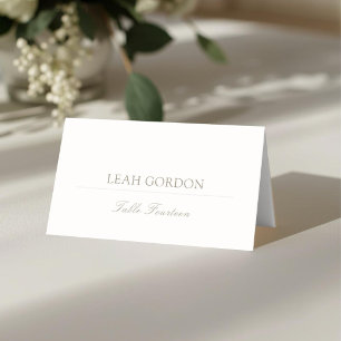 Ivory   Oval & Stripe Wedding Table Card Number