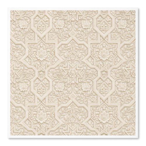Ivory Palace Relief | Persian Floral Geometric(D) Wallpaper
