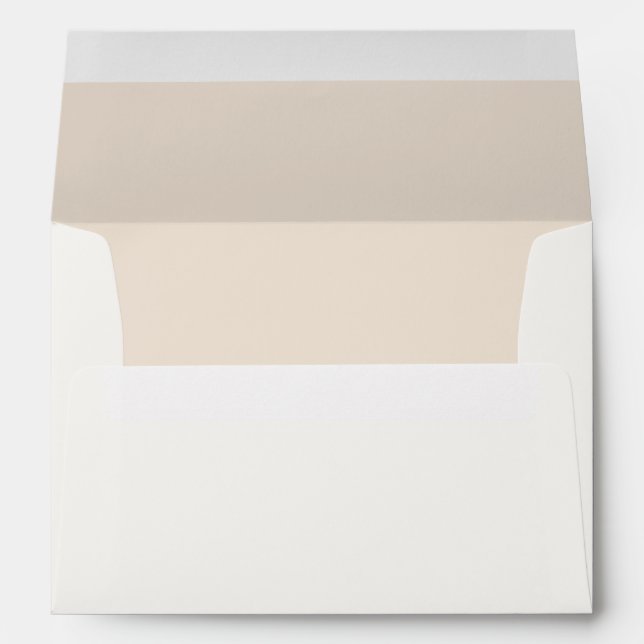 Ivory & Peach | Plain Duo Color Wedding Envelope (Back (Bottom))