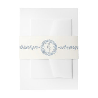 Ivory Periwinkle Wildflower Wedding Belly Band
