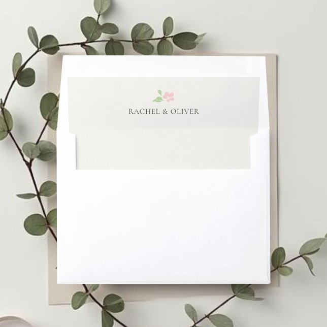 Ivory | Petit Floral Wedding Envelope Liner (Creator Uploaded)