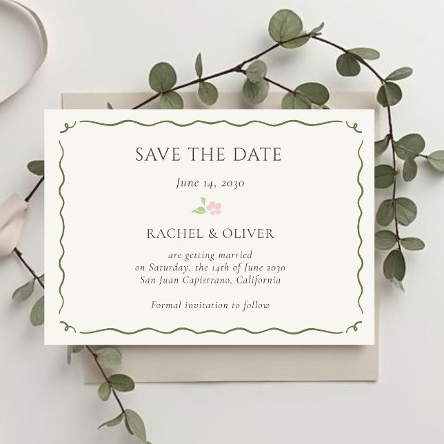 Ivory | Petit Floral Wedding Save The Date (Creator Uploaded)