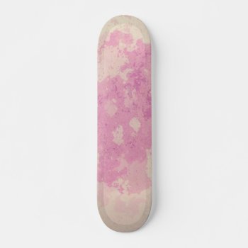 Ivory  Pink & Magenta Water Color Pattern Skateboard by juliea2010 at Zazzle