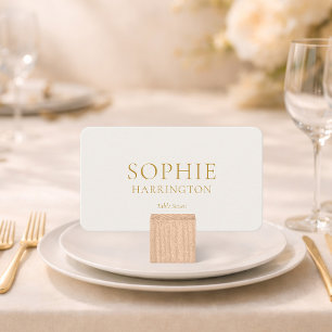 Ivory Place Card with Table Number