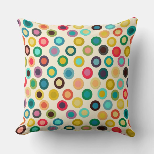 ivory pop spot throw pillow (Front)