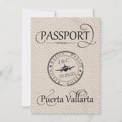 Ivory Puerta Vallarta Passport Save The Date