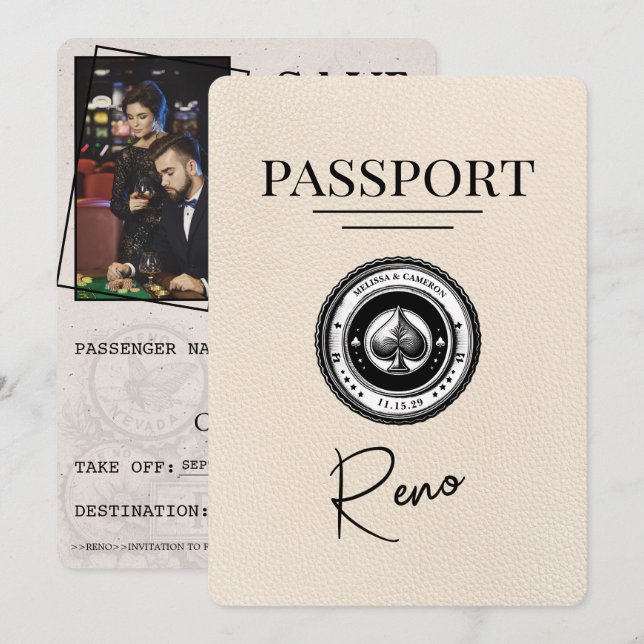 Ivory Reno Passport Save The Date (Front/Back)
