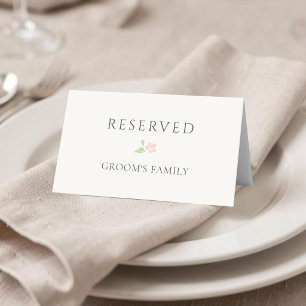 Ivory RESERVED for Wedding Place Card