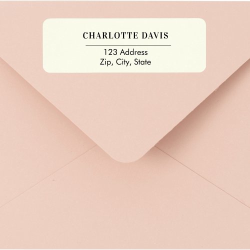 Ivory return address  label