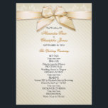 Ivory Ribbon Gold Stripes Wedding Program<br><div class="desc">Ivory ribbon with golden stripes, on a light background. Elegant wedding program template. 6.5" x 8.75" size. Texts can be changed or deleted directly on the product page. Click "Customize It" button to change texts, fonts or colors. If you need help with the customization of this product, please don't hesitate...</div>