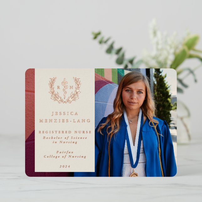 Ivory RN Asclepius Graduation Photo Announcement (Standing Front)