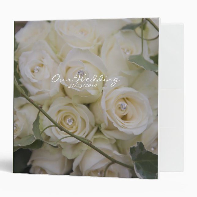 Ivory rose Bouquet Avery Binder (Front/Inside)