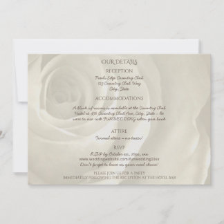 Ivory rose floral wedding details