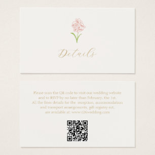 Ivory Rose Gift Registry Wedding Enclosure Card