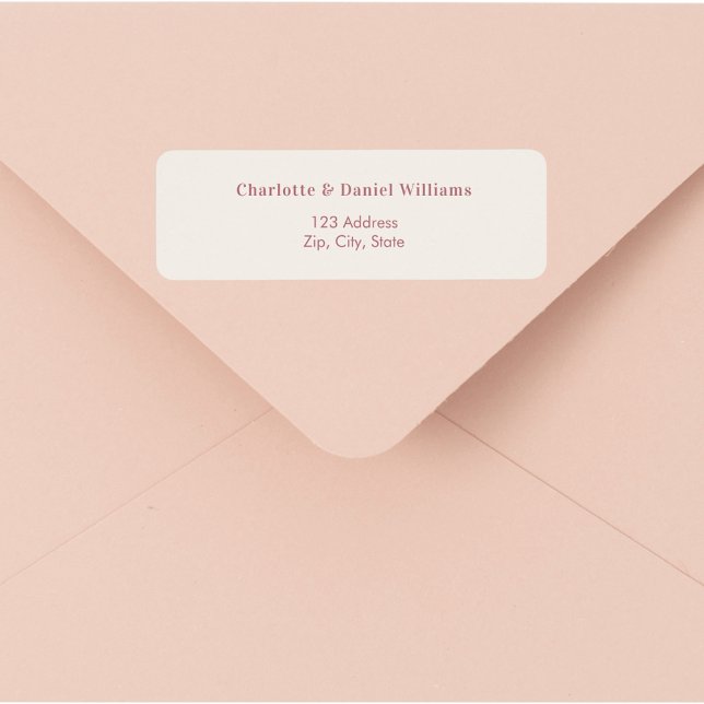 Ivory rose gold return address label (Creator Uploaded)