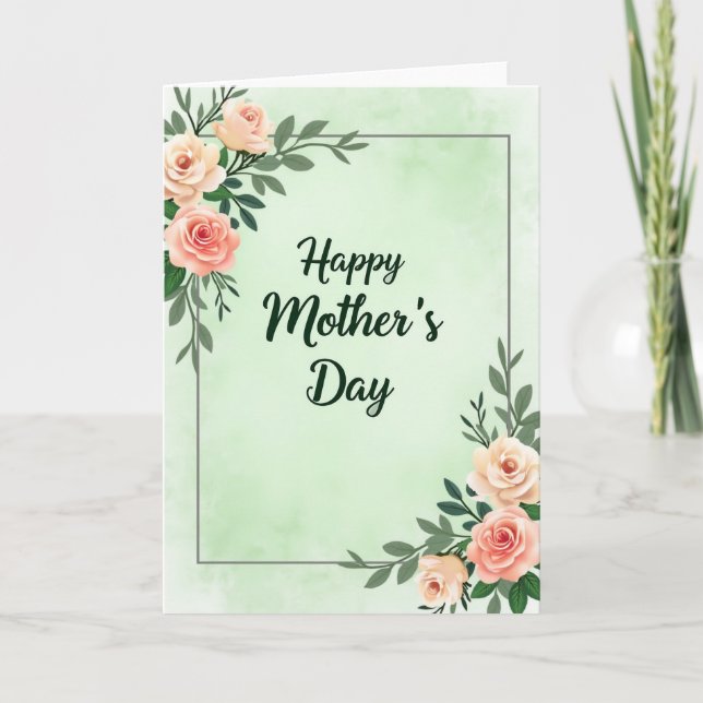 Ivory Rose Mothers Day Card (Front)