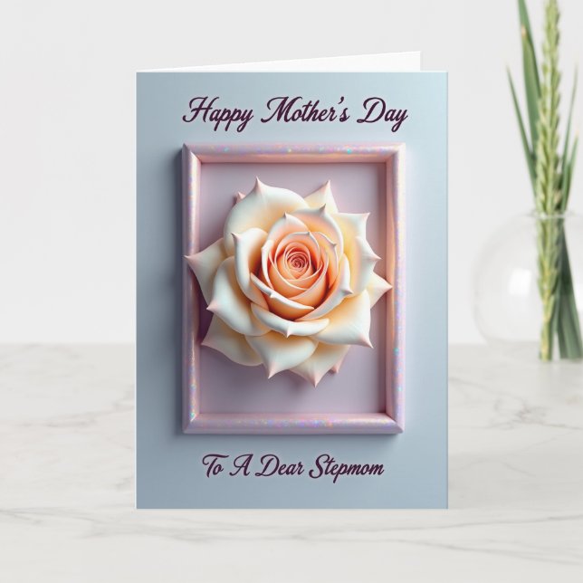 Ivory Rose Mothers Day Frame Card (Front)