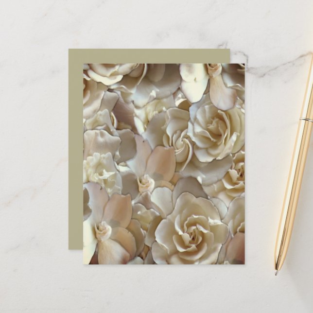 Ivory Rose Pattern – Elegant Floral Art (Front/Back In Situ)