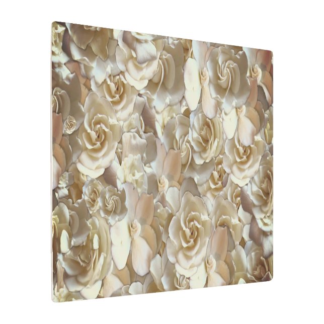 Ivory Rose Pattern – Elegant Floral Art (Angled)