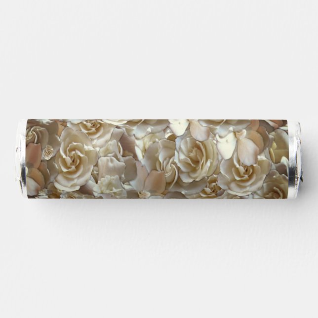 Ivory Rose Pattern – Elegant Floral Art Breath Savers® Mints (Front)