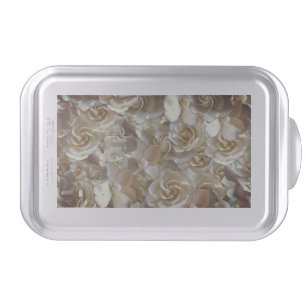 Ivory Rose Pattern – Elegant Floral Art Cake Pan