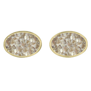 Ivory Rose Pattern – Elegant Floral Art Cufflinks