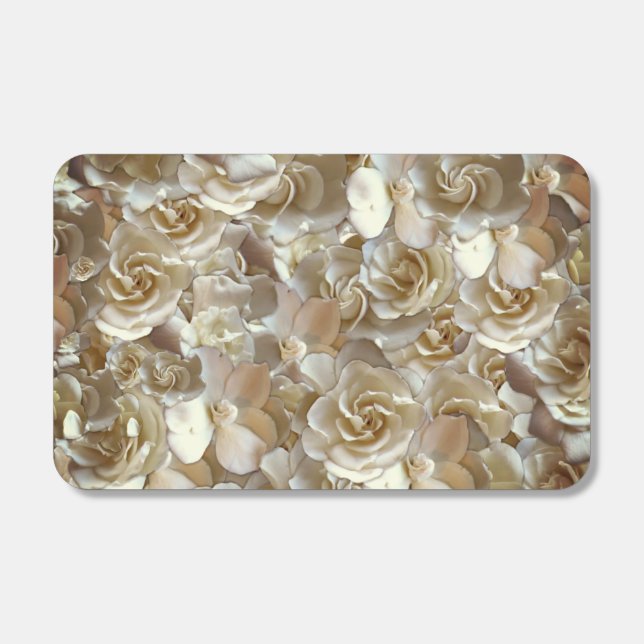Ivory Rose Pattern – Elegant Floral Art Matchboxes (Front)