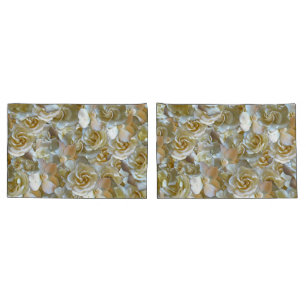 Ivory Rose Pattern – Elegant Floral Art Pillow Case