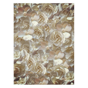 Ivory Rose Pattern – Elegant Floral Art Tablecloth