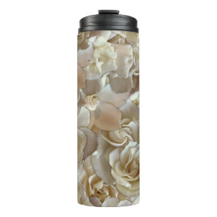 Ivory Rose Pattern – Elegant Floral Art Thermal Tumbler