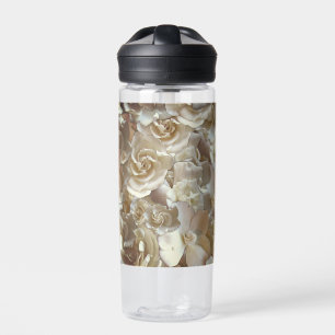 Ivory Rose Pattern – Elegant Floral Art Water Bottle
