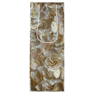 Ivory Rose Pattern – Elegant Floral Art Wine Gift Bag