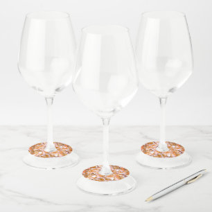 Ivory Rose Pattern – Elegant Floral Art Wine Glass Tag