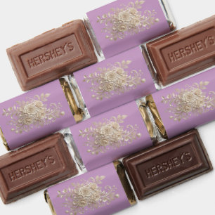 Ivory Rose & Thank You Wrapped - Lavender Hershey's Miniatures