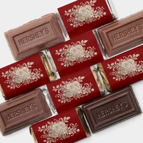 Ivory Rose & Thank You Wrapped - Red Hershey's Miniatures