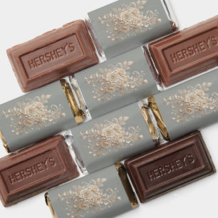 Ivory Rose & Thank You Wrapped - Sage Hershey's Miniatures
