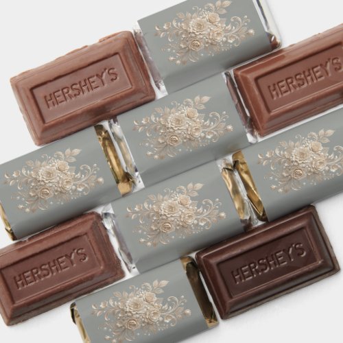 Ivory Rose &amp; Thank You Wrapped - Sage Hershey's Miniatures