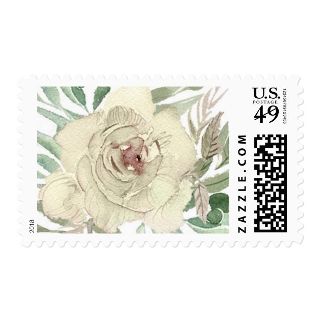 Ivory Rose Wedding Stamp