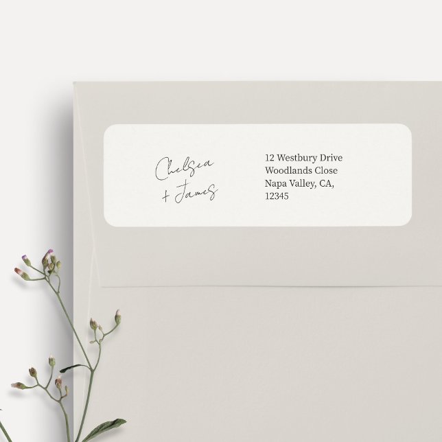 Ivory | Script Welcome Wedding Address Label (Creator Uploaded)