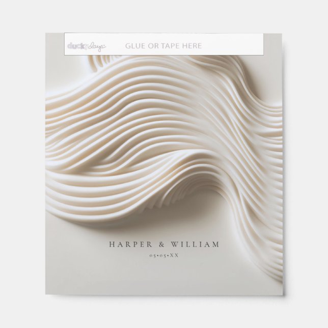 Ivory sculpted wedding hershey bar favors (Front)