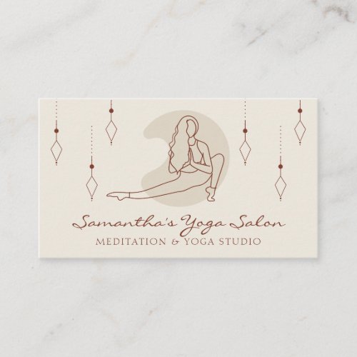 Ivory Secret Geometry Yoga Pilates Fitness Gym Business Card