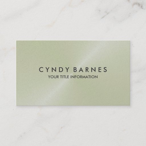 Customizable Ivory Sheen Business Card