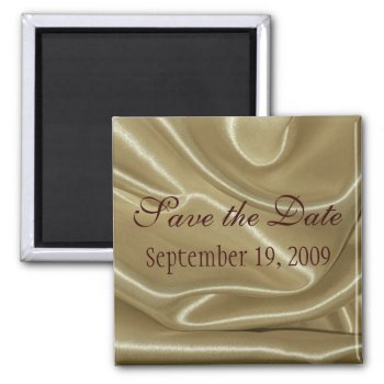 Ivory Silk Save The Date Magnet by mjakubo434 at Zazzle