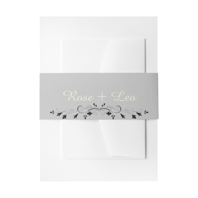 Ivory & Silver Luxe Wedding Belly Band (Front Example)