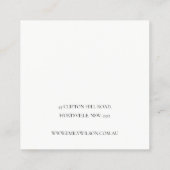 Ivory Silver Sparkle Glitter Shiny Earring Display Square Business Card (Back)