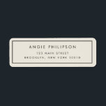 Ivory Simple Typography Chic Return Address Label<br><div class="desc">High quality and customizable!</div>
