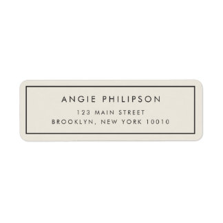 Ivory Simple Typography Chic Return Address Label