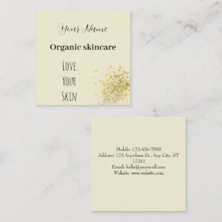 ivory skincare square business card