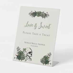 Ivory Skull Roses Irish Bridal Shower Favors Sign